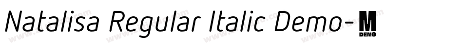 Natalisa Regular Italic Demo字体转换